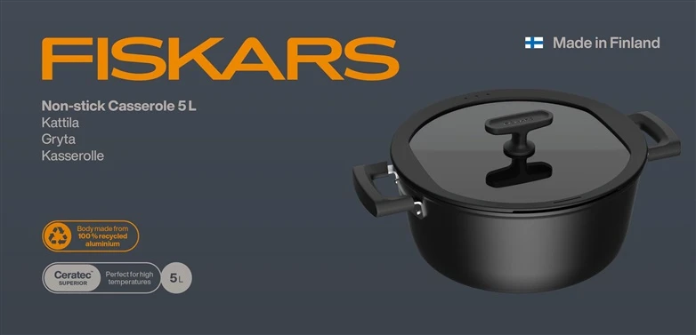 Fiskars Hard Face puodas 5L