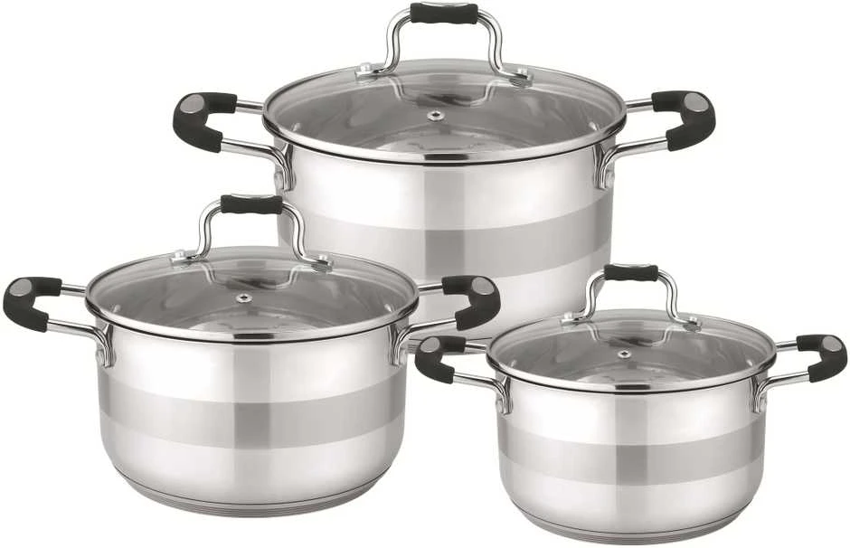 Domoletti 6PCS STAINLESS STEEL COOKWARE SET