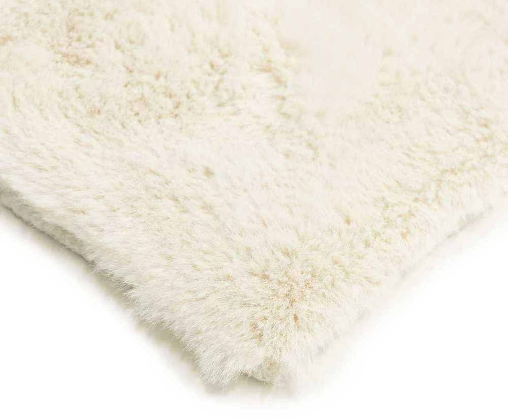 Domoletti FAKE RABBIT FUR 80X150CM RECTANGLE Baltas