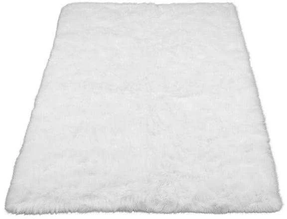 Domoletti FAKE RABBIT FUR120X170CM RECTANGLE Baltas