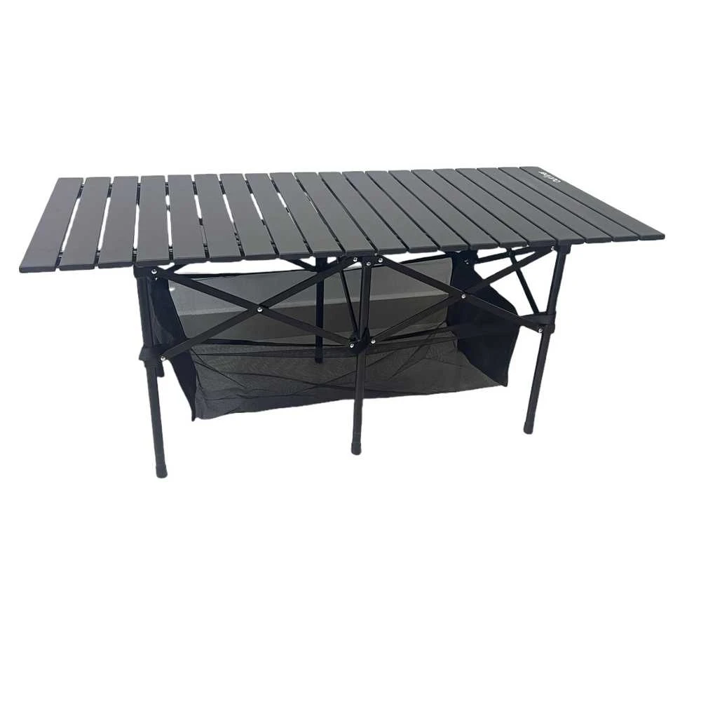 Kempingo stalas Outliner Kempingas, juodas, 120 cm x 55 cm x 50 cm