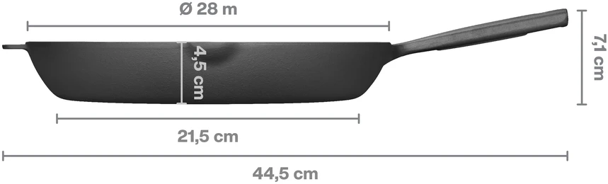 Keptuvė Fiskars 1075699, 28 cm, ketus