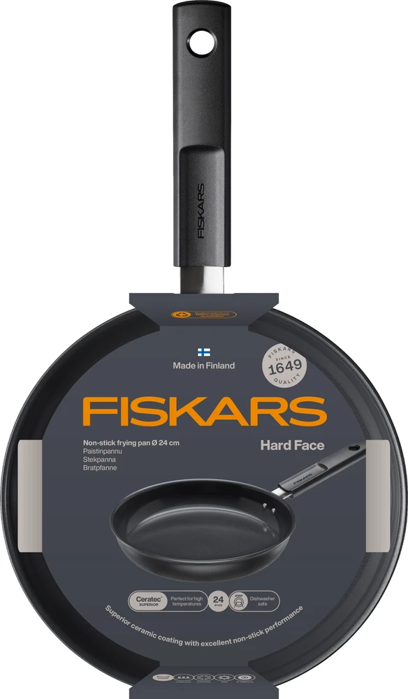 Keptuvė Fiskars Hard face 1075458, 24 cm, aliuminis