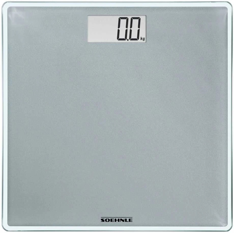 Asmeninės Svarstyklės - Soehnle Style Sense Compact 300, 180kg Talpa, LCD Ekranas, Sidabrinė