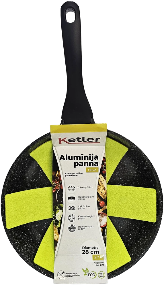 Ketler Keptuvė Olive Aliumininė 28cm Juoda