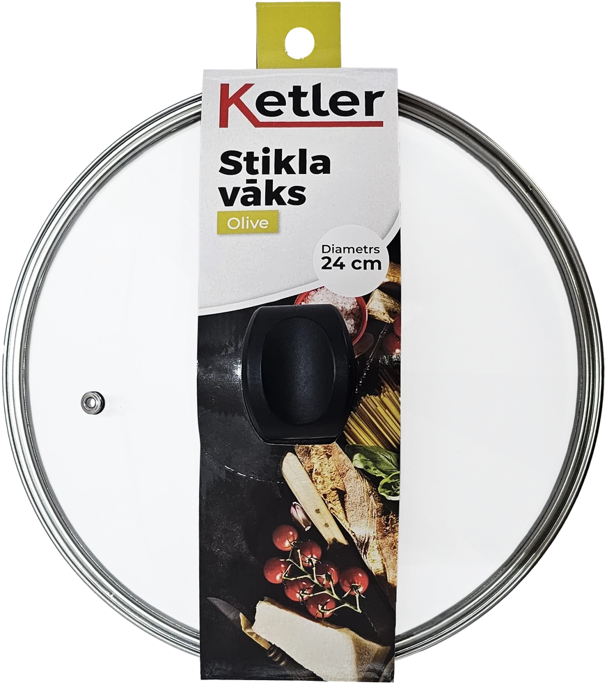 Ketler Stiklinis dangtis Olive 24cm