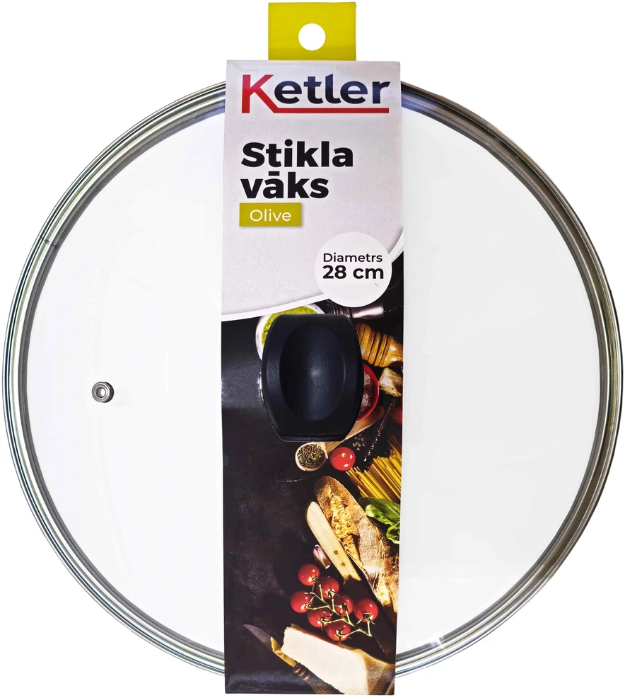 Ketler Stiklinis dangtis Olive 28cm