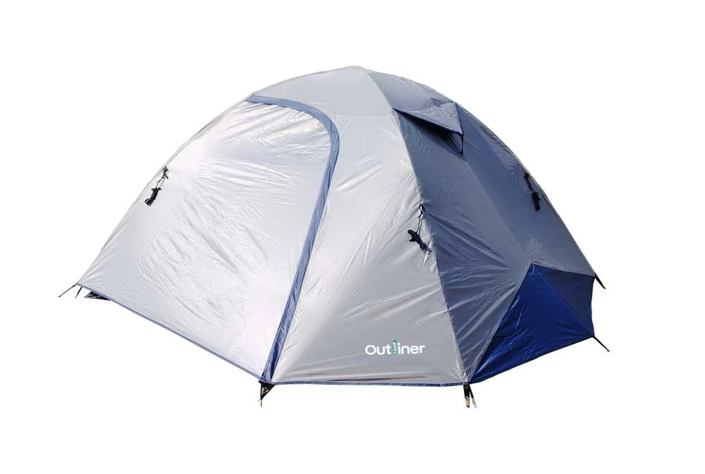 Keturvietė palapinė Outliner UV50+, mėlyna/pilka, 240 cm x 210 cm x 116 cm