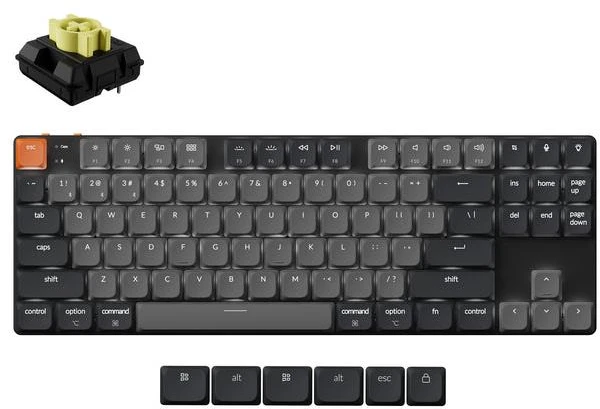 Keychron K1 QMK belaidė mechaninė klaviatūra (K1X-A4) | 6 versija