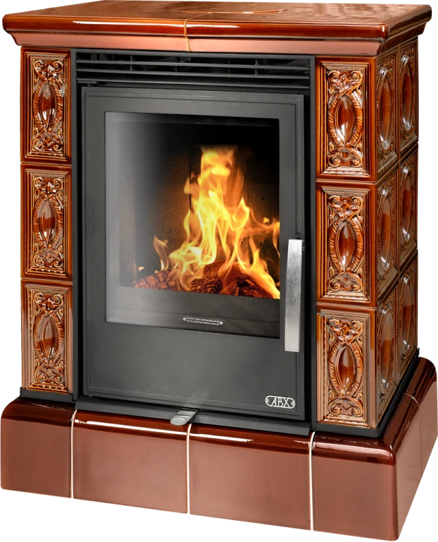 Fireplace ABX HELVETIA with a tiled base 7kW
