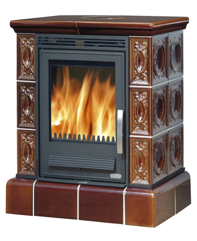Fireplace ABX HELVETIA with a tiled base 7kW
