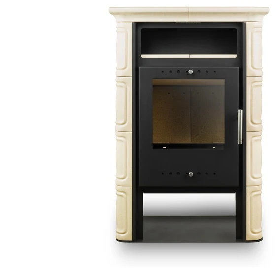 Fireplace NORDFLAM VERA CAPPUCCINO su plytelėmis. 6 kW