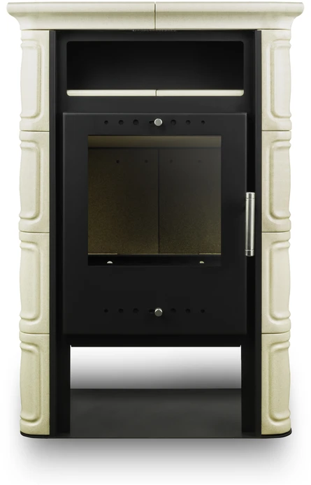 Fireplace NORDFLAM VERA CAPPUCCINO su plytelėmis. 6 kW
