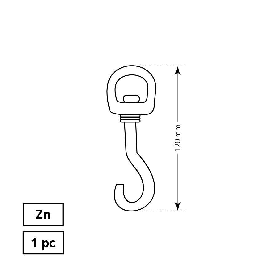 Grandinės kilpa Haushalt, 1DD, 7 x 120 mm