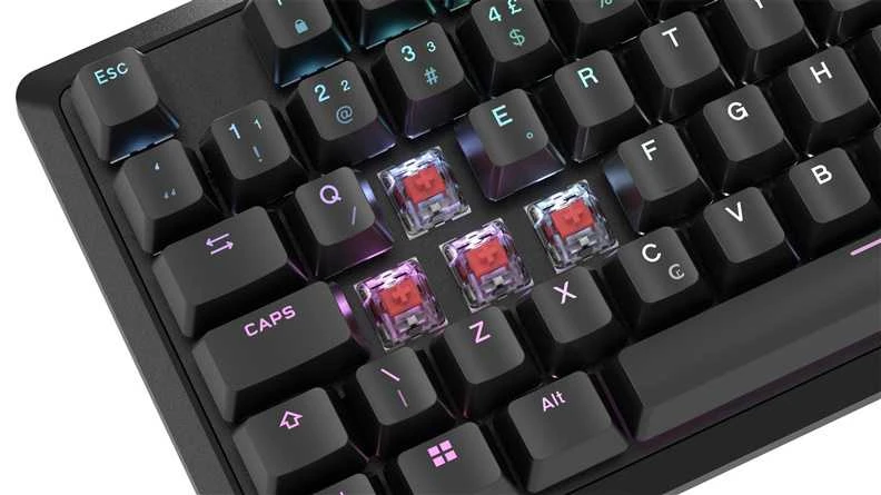 CORSAIR K70 RGB CORE Mechaninė klaviatūra žaidimams RGB LED pašvietimas CORSAIR Linear Raudona Juodas