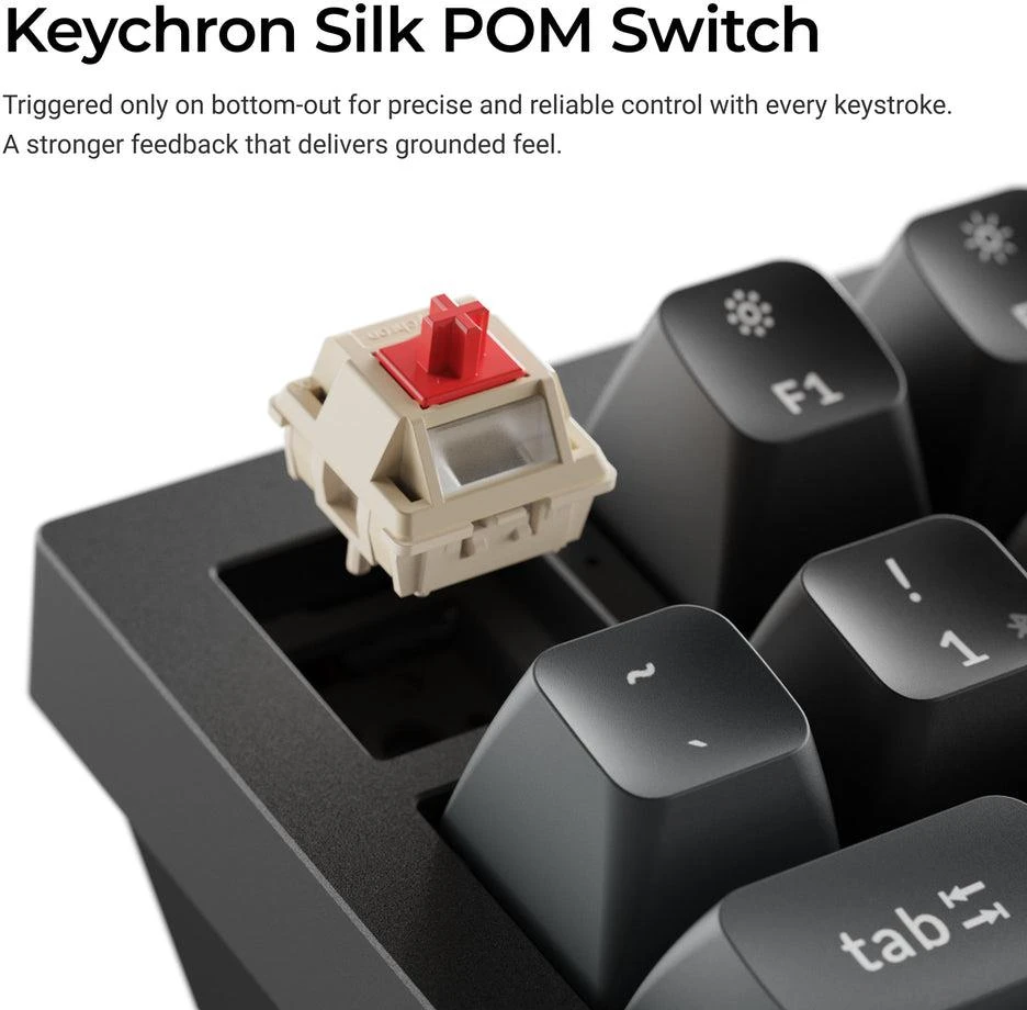 Klaviatūra Keychron Q3 Ultra (Juoda) - Keychron Silk POM Brown Switches