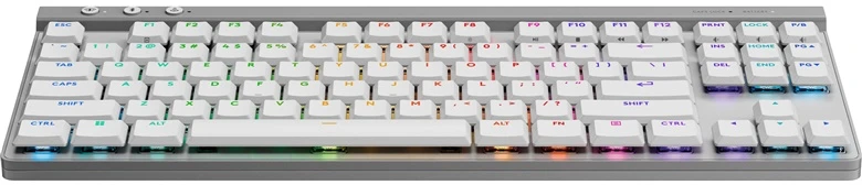 Belaidė žaidimų klaviatūra Logitech G515 LIGHTSPEED TKL Wireless Gaming, Baltos spalvos, Išdėstymas: US tarptautinis (Qwerty)