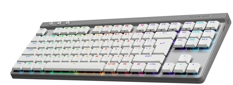 Belaidė žaidimų klaviatūra Logitech G515 LIGHTSPEED TKL Wireless Gaming, Baltos spalvos, Išdėstymas: US tarptautinis (Qwerty)