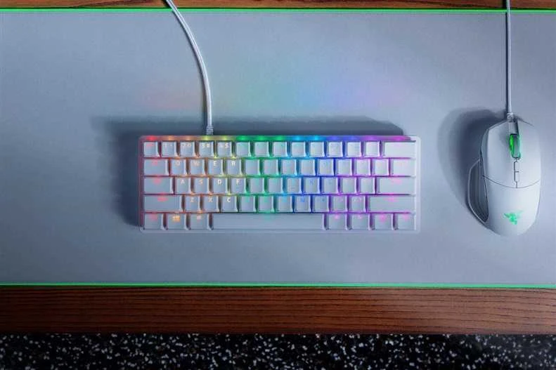 60% Mechaninė Žaidimų klaviatūra Razer Huntsman Mini Mercury Edition, Red Switch, US išdėstymas