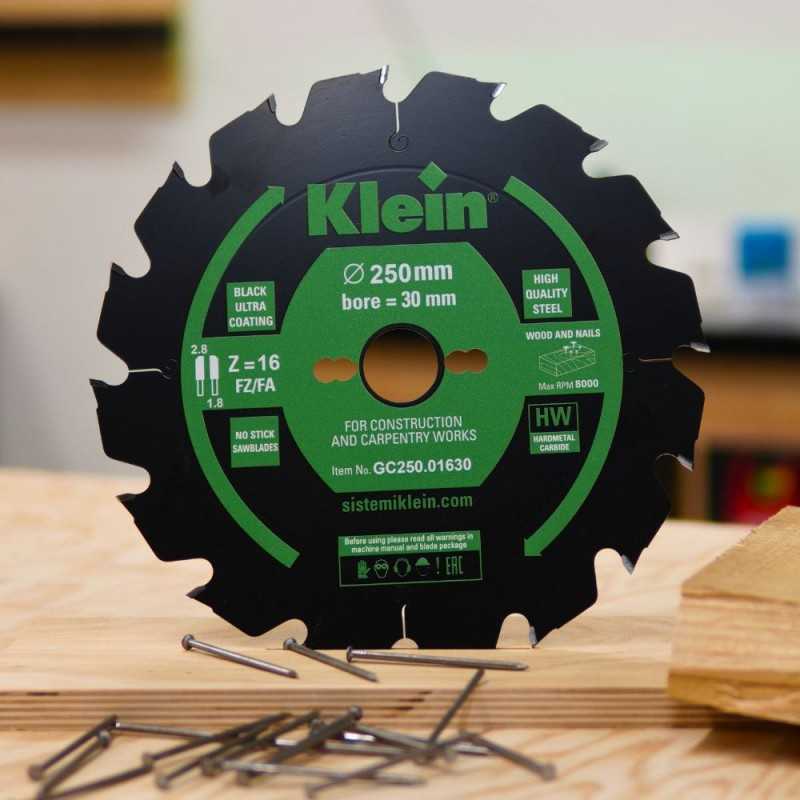 Klein 315x30x3.2mm 24 dantys – diskinis pjūklas statybvietėms ir griovimui