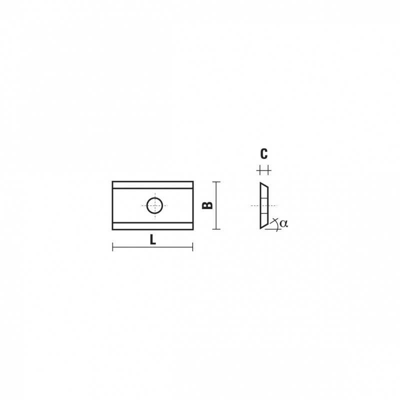 Klein HW reversinis peilis KCR08, 12 × 7,5 × 1,5 mm
