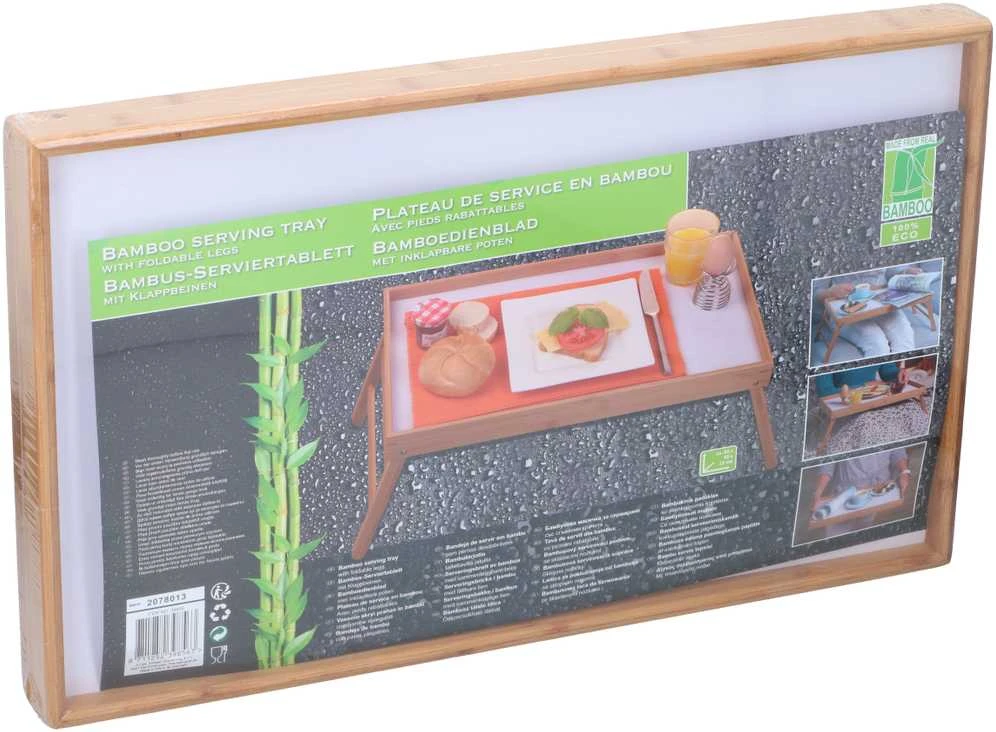 Bigbuy Home Sulankstomas padėklas lovai Medžio Balta (50 x 30 x 22 cm)