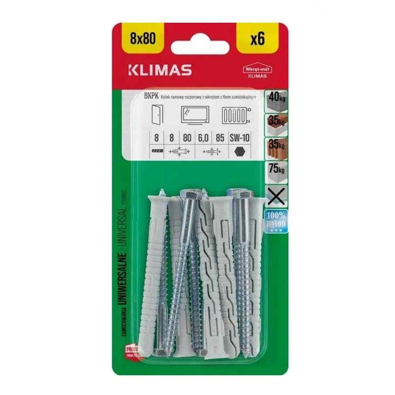 Klimas Įvaras Wkret-Met KPR-PIKE K, universalūs 8 mm x 80 mm 6 vnt.