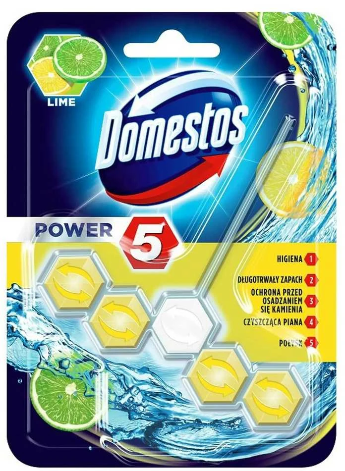 WC valiklis DOMESTOS Power 5, Lime, 55 g