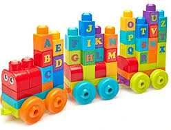 Rinkinys MEGA BLOKS ,,Grojantis traukinys" (50 det.)