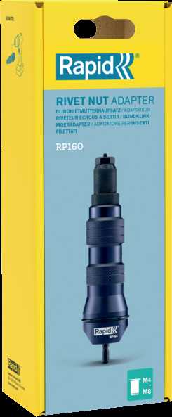 Kniedijimo adapteris MultiRiveter RP160 akumuliatoriniams su, Rapid