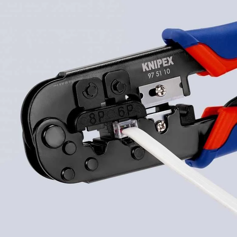 Laidų antgalių užspaudimo replės RJ11/12, RJ45, Knipex