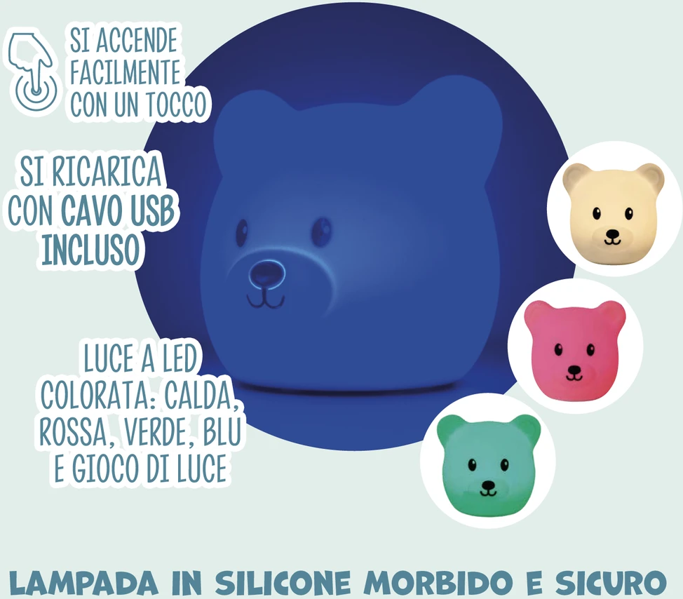 Koala Games G2535 įkraunama silikoninė lempa meškiukui