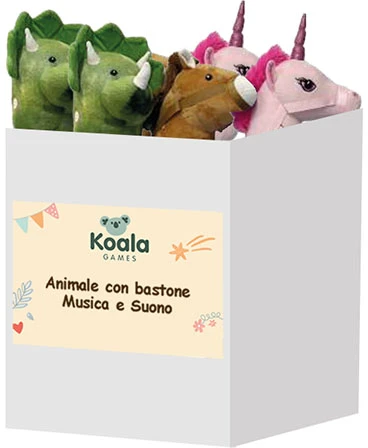 KOALA Pliušinis žaislas su lazdele ir garsu, 88 cm