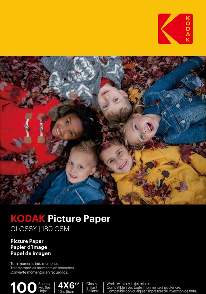 „Kodak“ fotopopierius 10x15 cm blizgus 180 g 100 lapų
