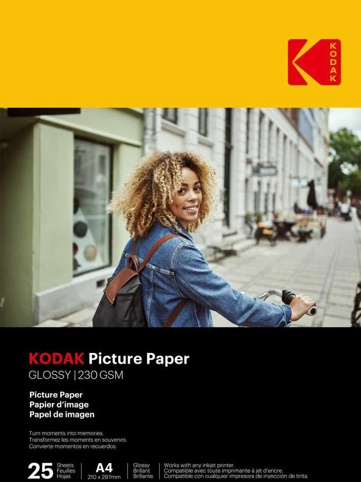 „Kodak“ paveikslėlių popierius 230 g, 11,8 mln. blizgus A4x25 (9891266)