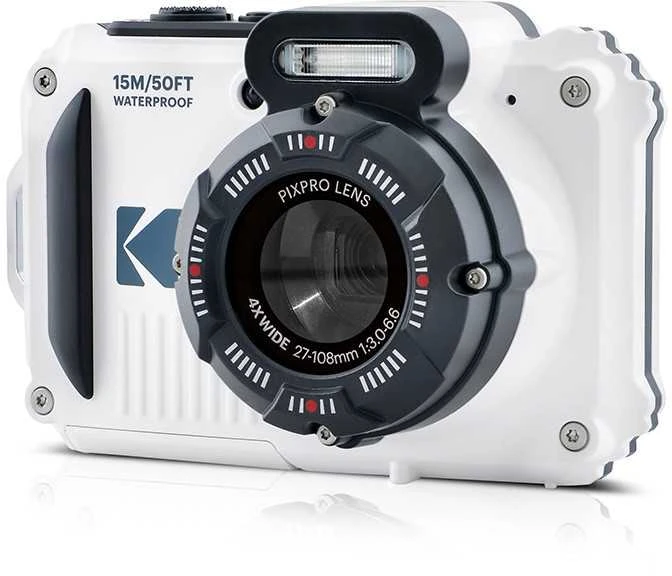 Kodak WPZ2 skaitmeninis fotoaparatas, baltos spalvos