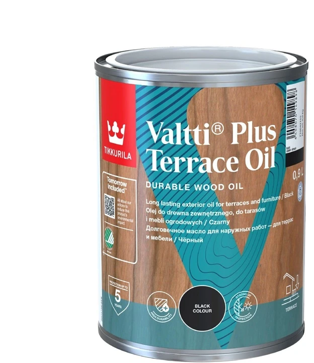 Medienos aliejus Tikkurila Valtti Terrace Oil+ juoda 0.9l