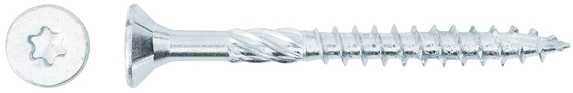 Forte Tools Forte medžio drožlių plokštė SCR T25 5.0X50/30 Baltas ZN(200
