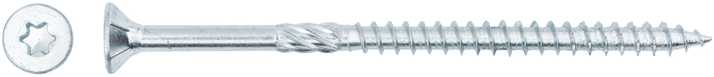 Forte_Tools Medraigčiai FORTE TOOLS, 6×100/60 mm, ZN, TX30, 4 vnt.