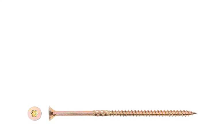 Forte Tools Forte medžio drožlių plokštės SCR T30 6.0X120/72 geltonos ZN4 vnt.