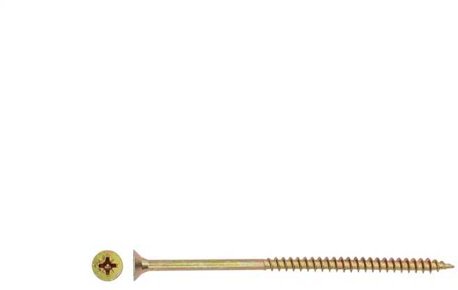 Grąžtas Haushalt Fischer CHIPBOARD SCREW 5.0X100/60 YLWZP10PCS G2