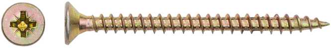 Grąžtas Haushalt Fischer CHIPBOARD SCREW 5.0X60 YLW ZP 10PCS G2