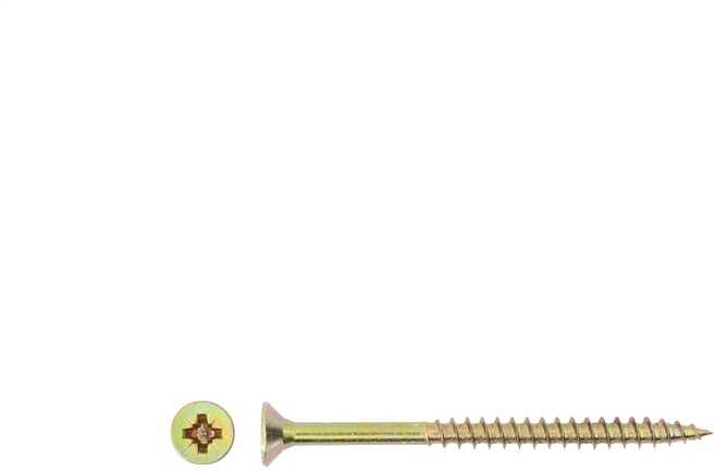 Haushalt Fischer CHIPBOARD SCREW 6.0X80/48 YLW ZP10PCS G2