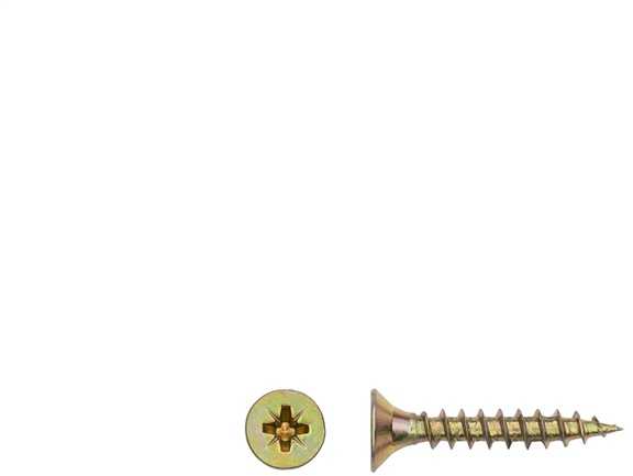 Grąžtas Haushalt Fischer CHIPBOARD SCREW 5.0X30 YLW ZP 25PCS G1