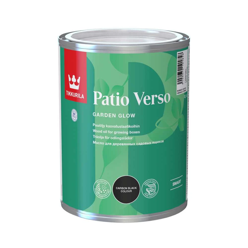 Medienos aliejus Tikkurila Patio Verso Patio Verso, juoda sp., 0.9 l