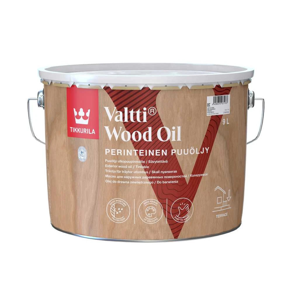 Medienos aliejus Tikkurila Valtti Wood Oil EC, skaidri sp., 9 l