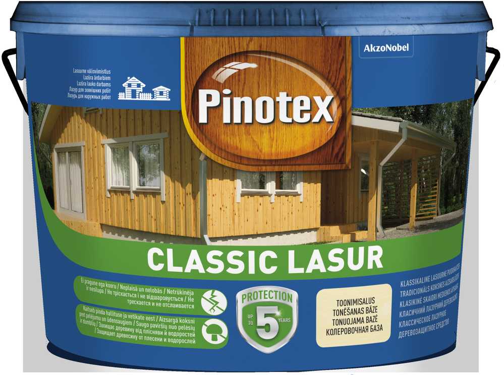 Medienos impregnantas Pinotex Classic Lasur, skaidri sp., 10 l
