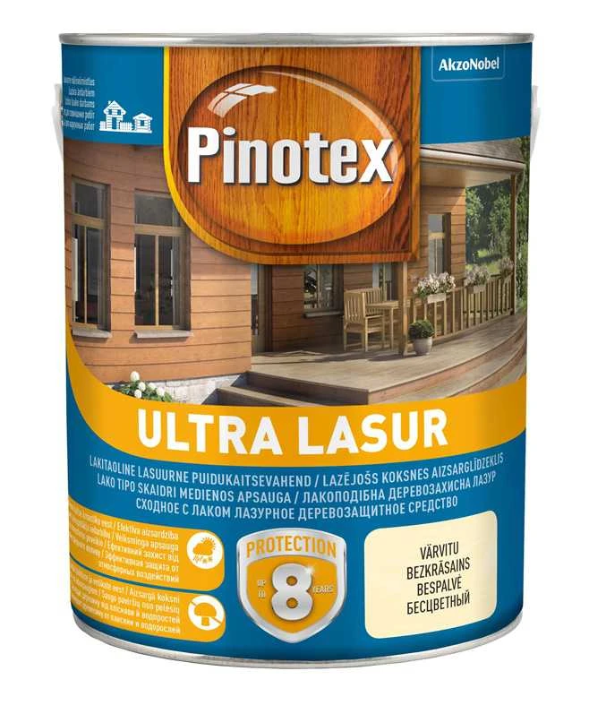 Medienos impregnantas Pinotex Ultra Lasur, akmens pilka, 3 l