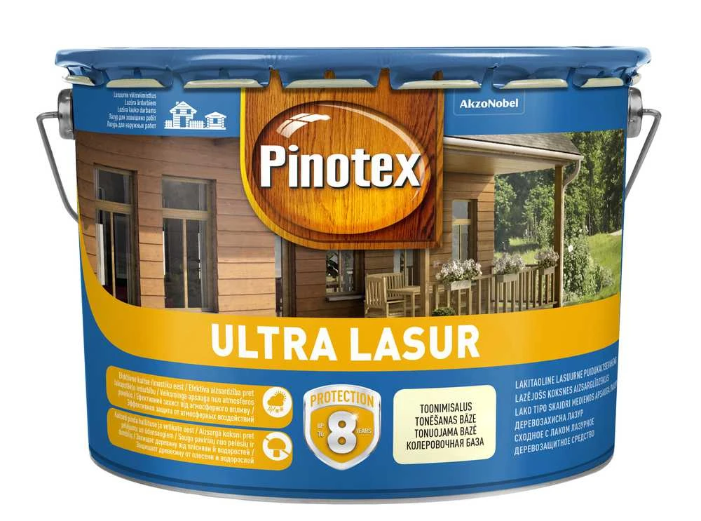 Medienos impregnantas Pinotex Ultra Lasur, raudonmedžio sp., 10 l