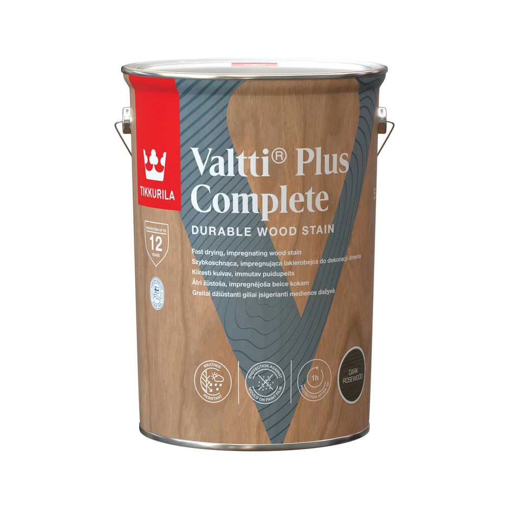 Medienos impregnantas Tikkurila Valtti Plus Complete, tamsiai ruda sp., 5 l